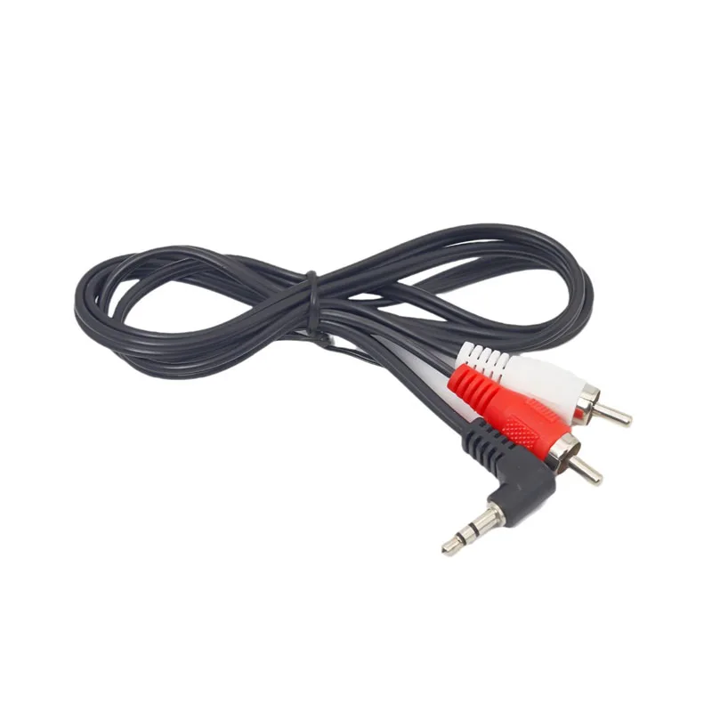 

3.5mm Right Angle to Dual RCA Audio Cable - 1M Stereo Male to 2RCA Male Aux Cord for Car Home Theater Speaker