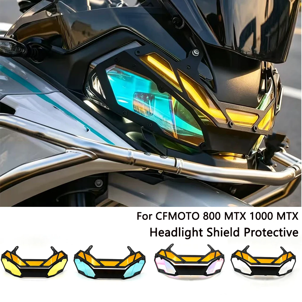 For CFMOTO 1000 MTX Adventure 800 MTX Motorcycle Headlight Protection Lens Clear Headlamp Guard Cover Accessories 1000 MTX