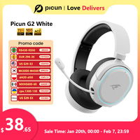 Picun G2 Wireless Gaming Headset Bluetooth 5.3 2.4G Headphones 7.1 Surround 5ms Low Latency ENC Mic for PC PS4 PS5 Phone Switch