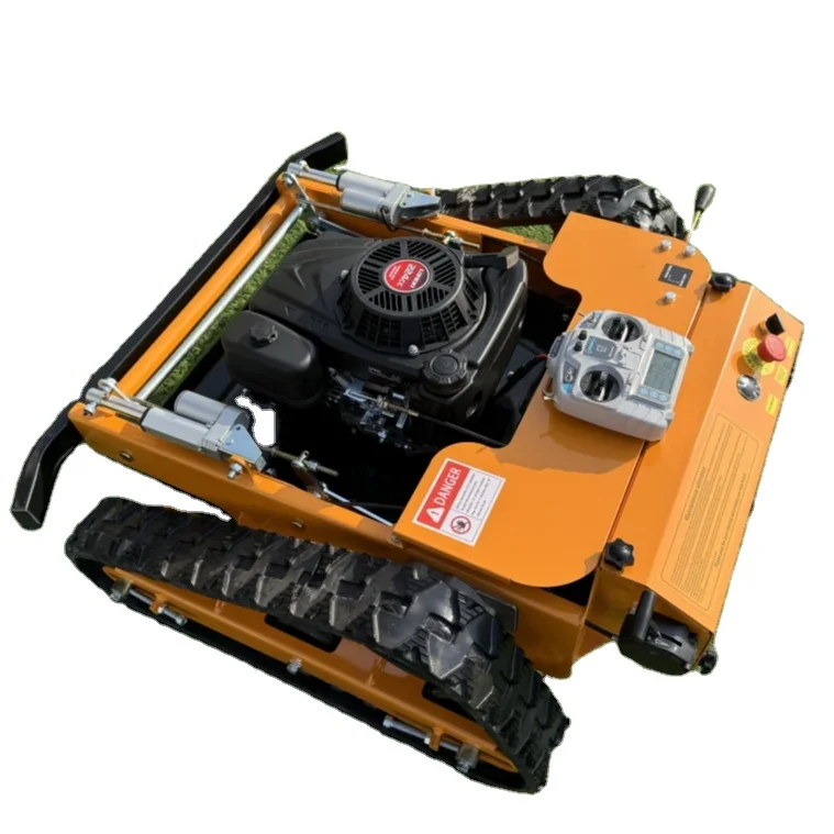 

Small Robot Grass Cutter Cutting Width 500mm Remote Control Crawler Lawn Mower