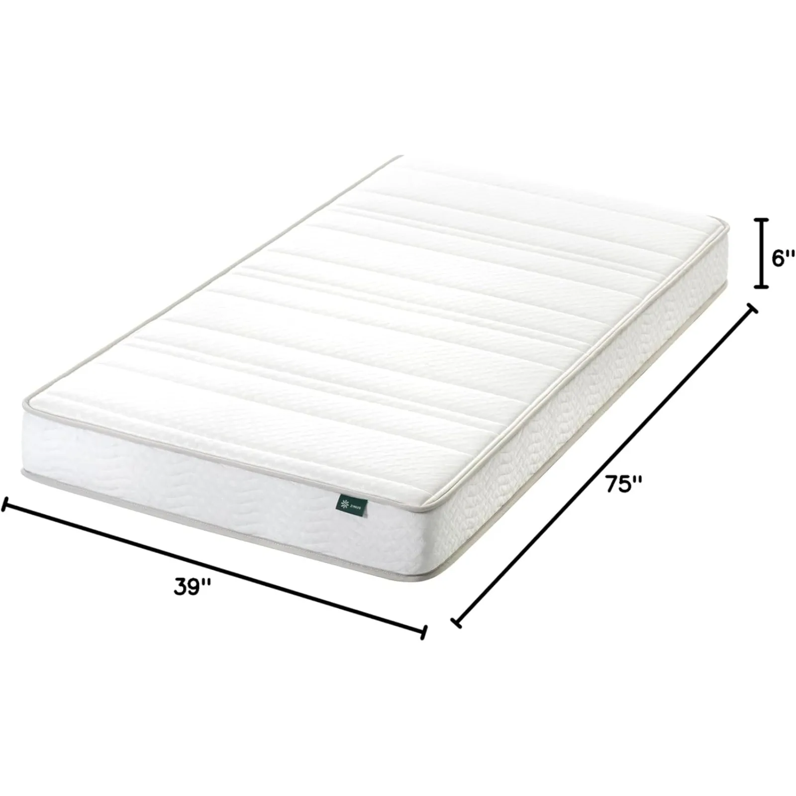 US 6 Inch Foam and Spring Hybrid Mattress, 2 Pack [New Version], Twin, Fiberglass Free, Bunk Bed Compatible, Durable Support