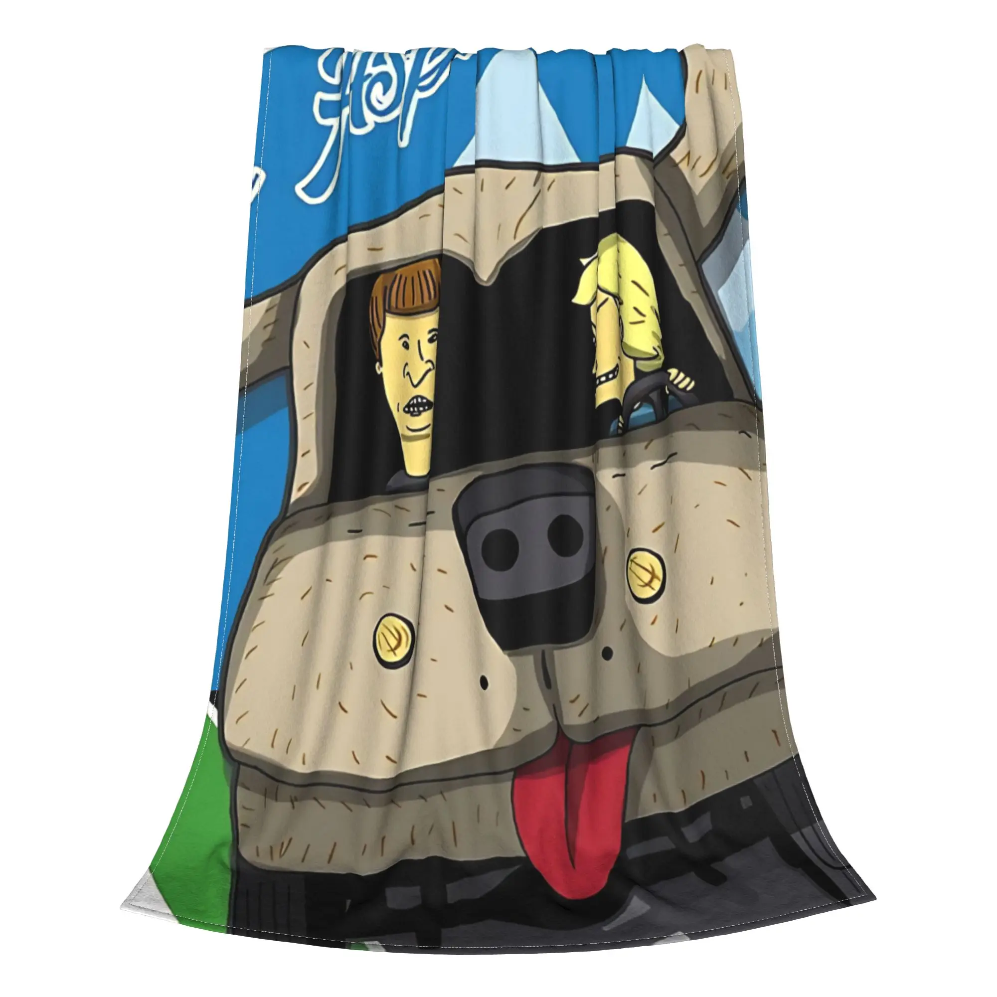 1PC Home Cute Room Decor Road to aspen Grunge Style Blanket Throw Blanket Beavis and Butt Head Novelty Warm Blanket All Season