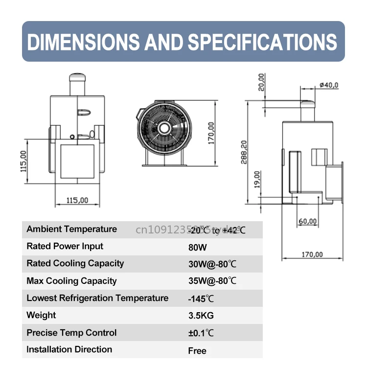 Refport Ultra Low Temperature Free Piston Stirling Cooler Compressor -145°C High Sales And Popularity in Heat Transfer Products