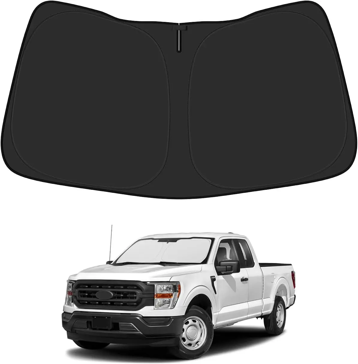 

Car Windshield Sun Shade for Ford F150 2015-2025 Accessories Foldable Sunshade PET Reflective Material Blocks UV Rays Front Viso