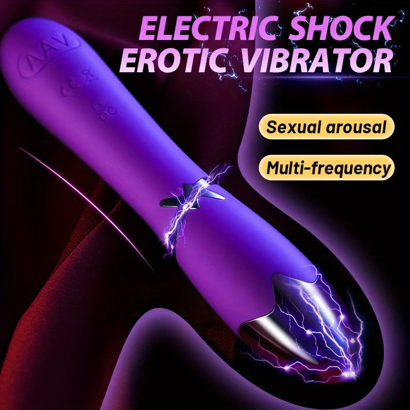 2 In 1 Electric Shock Vibrators For Female G Spot Clitoris Stimulator Anal Vagina Vibrating Men Women Silicone Adult Sex Toys