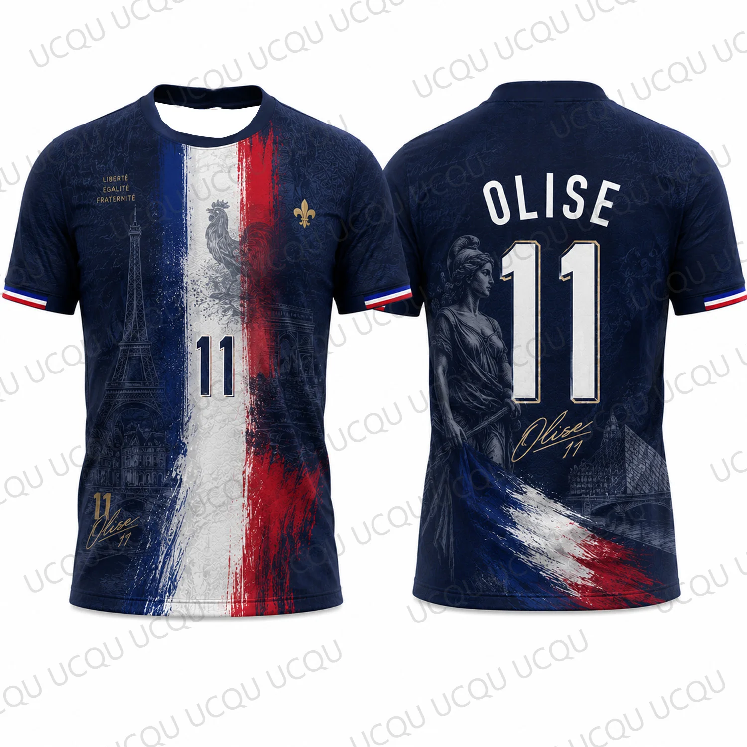 2026 NeW Summer Olise 11  Soccer Jersey Men's French Flag Football Shirt Graphic Fan Tee Short Sleeve Sports Top
