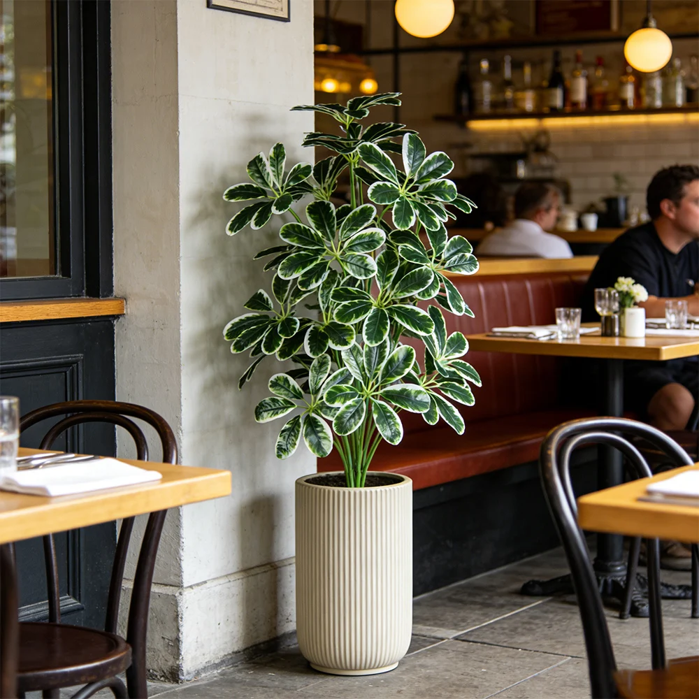 50-75 cm große künstliche Maranta-Pflanzen, künstliche Palme, Plastik-Monstera-Blätter, tropische Pflanze für Zuhause, Büro, Hochzeitsdekoration – Detail 2