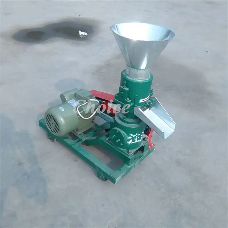 Single-Phase 220v Electric Fish Feed Pellet Granulator Machine Grass Powder Straw Granulator For Animal Husbandry