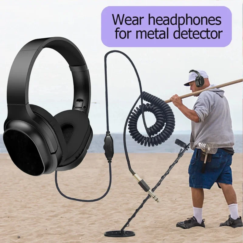 

EYOUOMetal earphone Professional such as Headphone Round hole Metal Detector headset