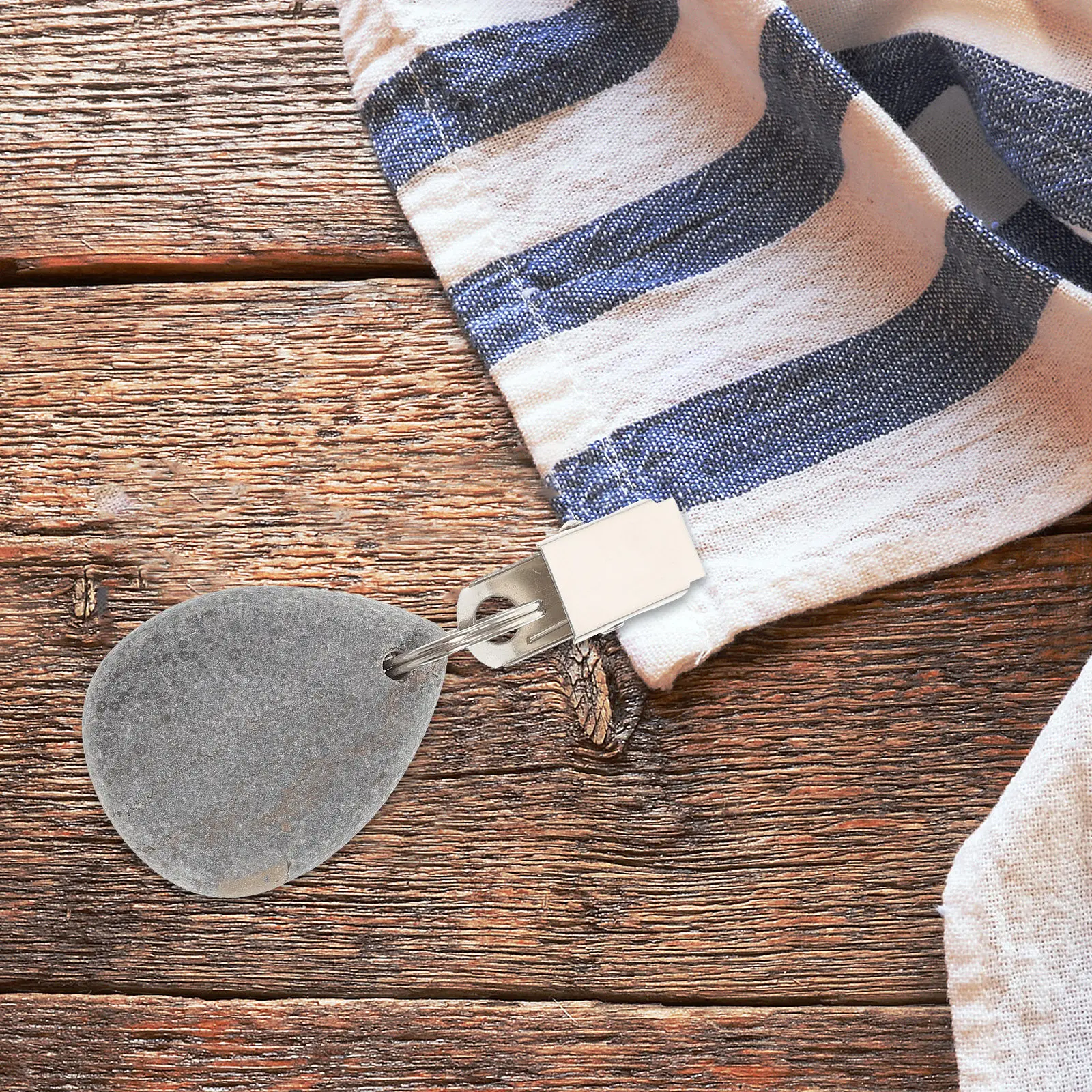 4pcs Tablecloth Weights Stone Pendant Teardrop Table Cover Holders Windproof Metal Clips For Picnic Table Skirt Holders Home