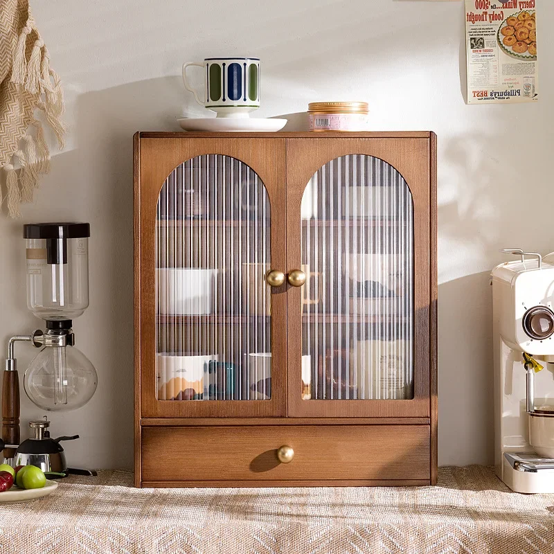 Cup storage rack Jiugongge desktop lattice rack, side cabinet multi-layer storage box, small coffee cup holder