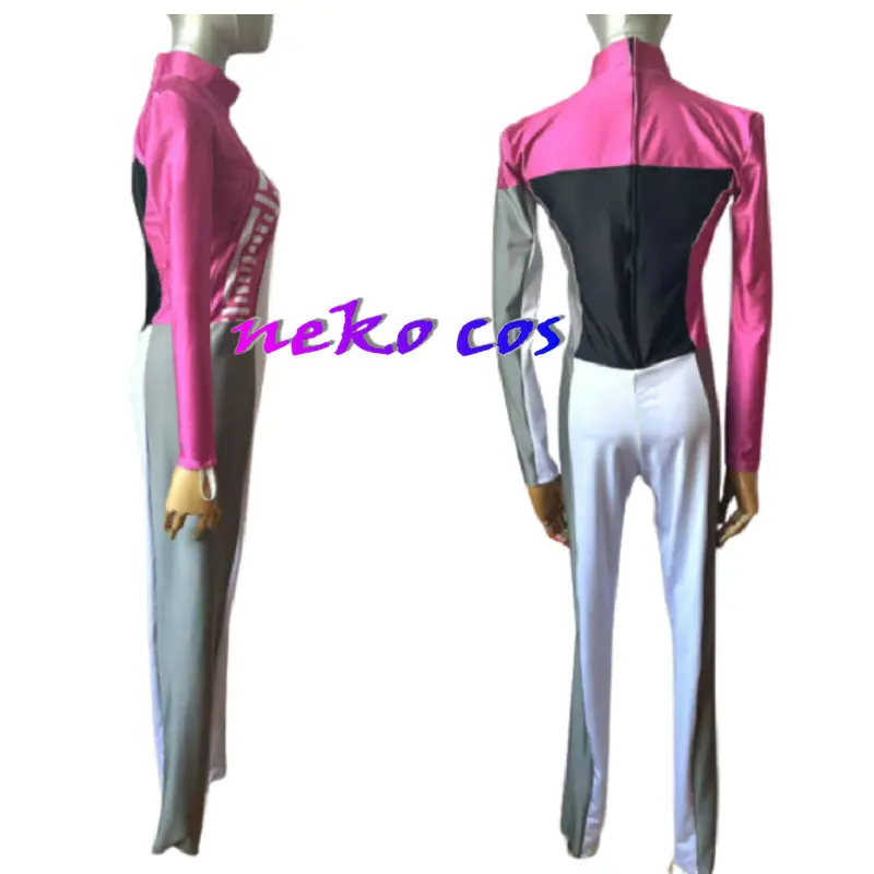 Bakuage Sentai Boonboomger Bun Pink fitting bodysuit including gloves jumpsuit Cosplay costume