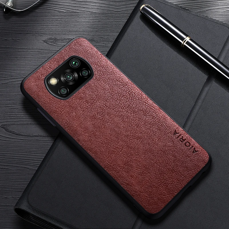 Case For Xiaomi Poco X3 Pro GT Simple Design Luxury Leather Business Cover For Poco X3 NFC Case