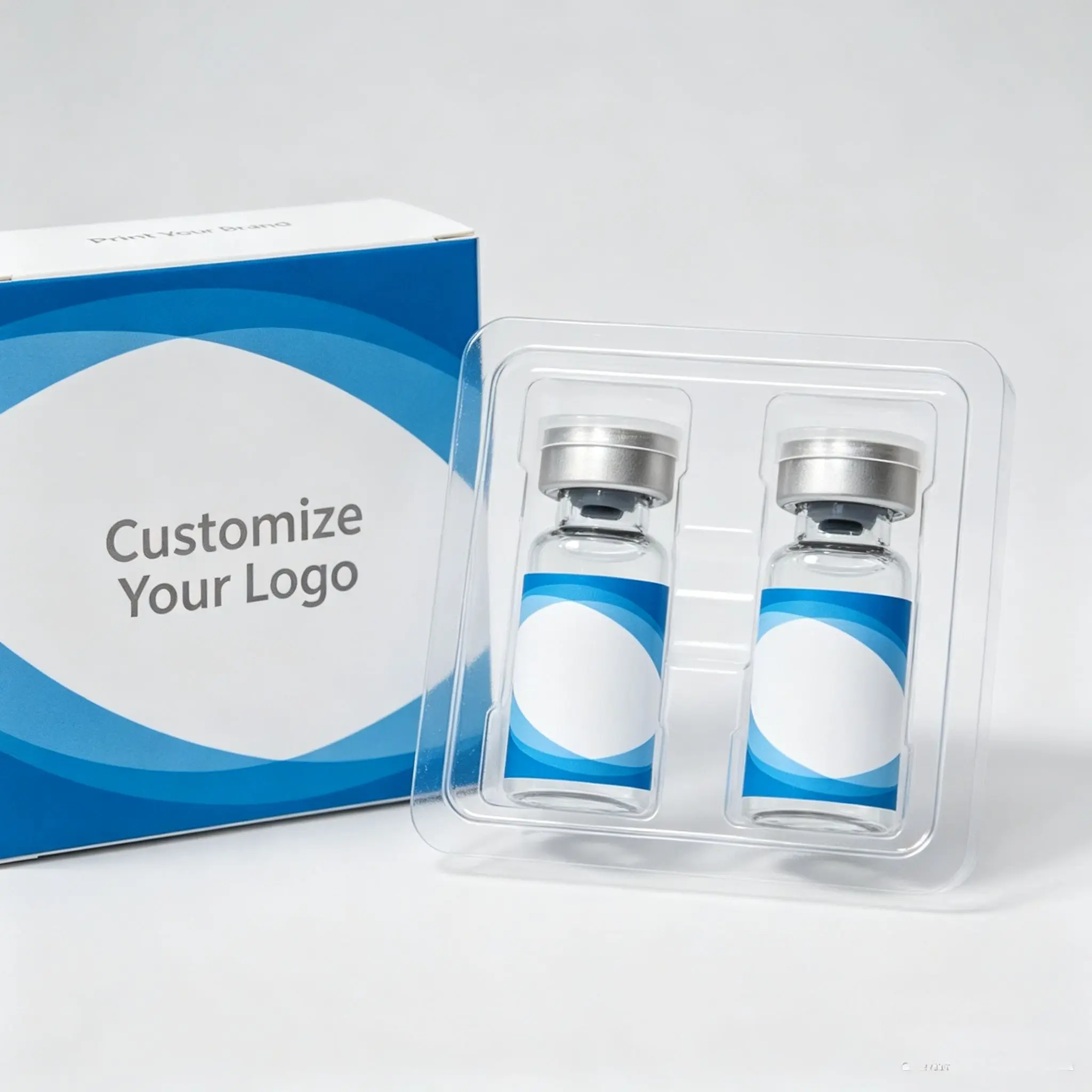 Non-toxic Vinyl Stickers & Custom Packing Boxes,Industrial Labels for Different Sizes Peptide Personal Care Products
