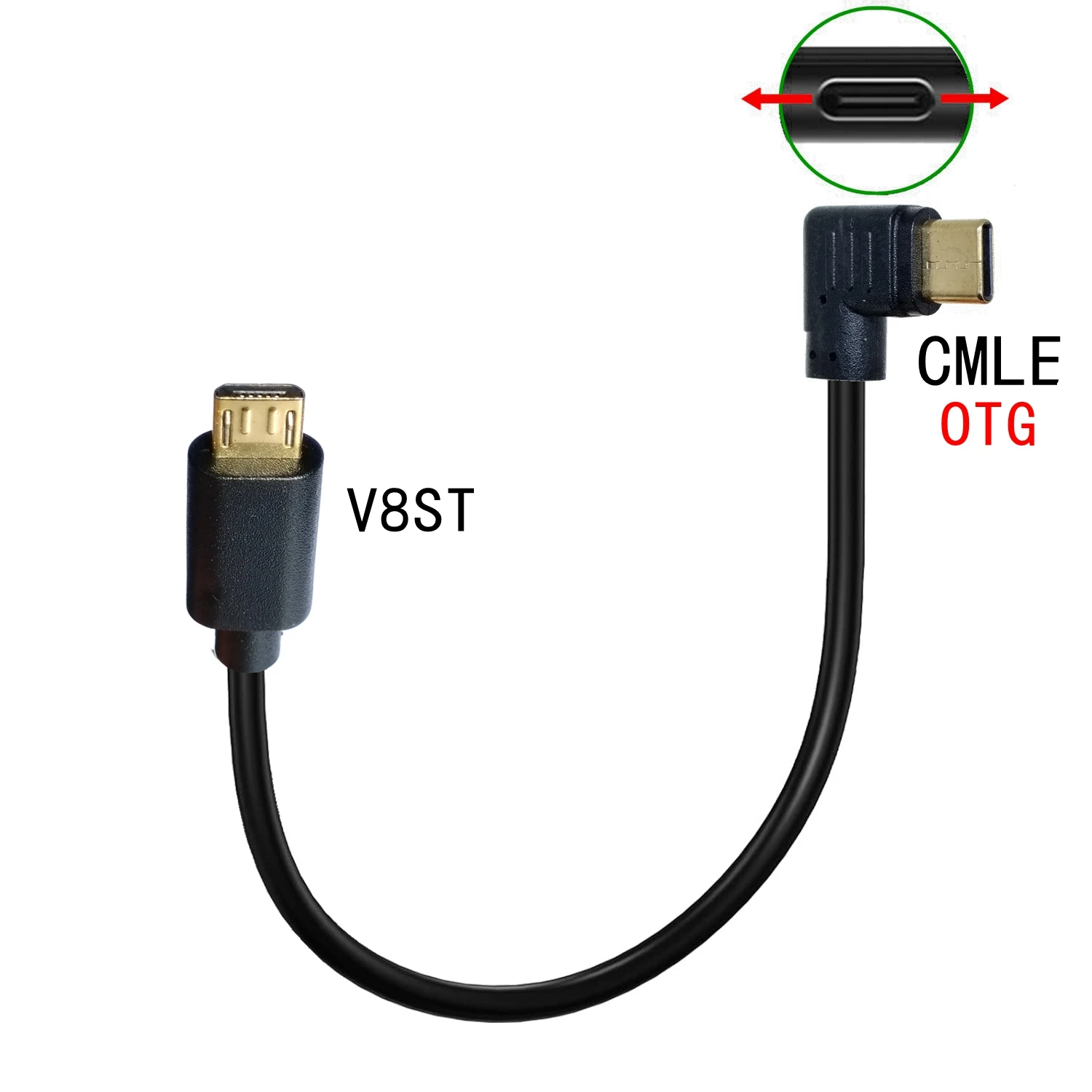 Cable Micro Mini USB 3,1 male a male, adaptador de datos OTG, Cable de carga de 25cm, , USB 2,0 type-C