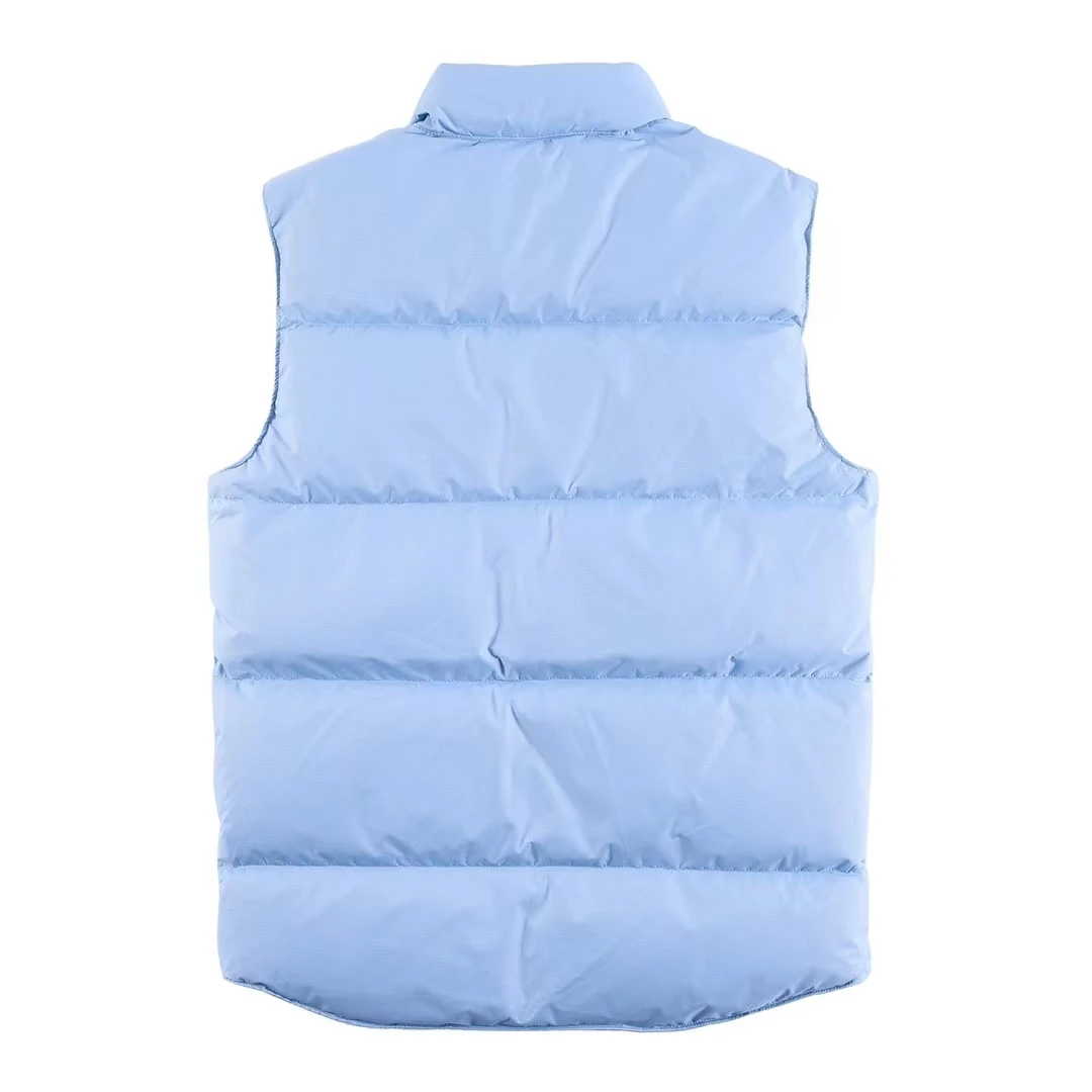 الفاخرة مصمم القطن جاكيت بلا إكمام جودة عالية الخريف والشتاء العلامة التجارية العصرية الذكور اليومية عادية أسفل سترة 2025