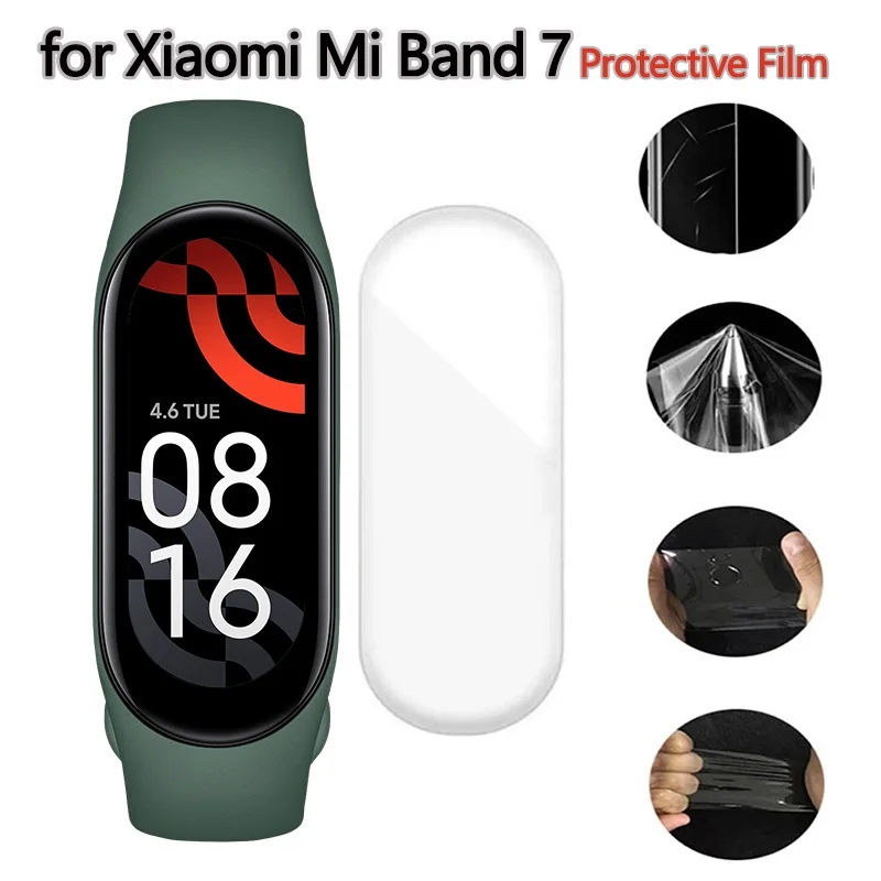 1-10Pcs Hydrogel Film Voor Xiaomi Mi Band 7 Band7 MiBand7 Nfc Beschermende Film Miband 7 Smart Polsband screen Protector 2022