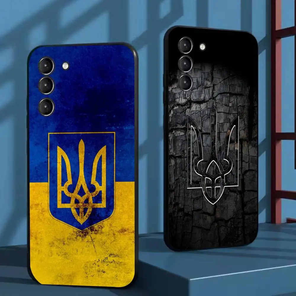 Capa de telefone com bandeira U-Ucrânia para Samsung Galaxy A 91,80,73,72,71,53,52,51,22,5G capa preta macia à prova de choque