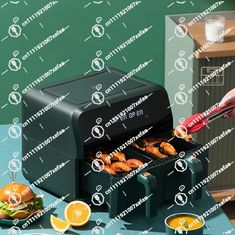 8L Double Basket Air Fryer Smart Touch Screen Oil Free Oven Fully Automatic Multifunctional Fryer