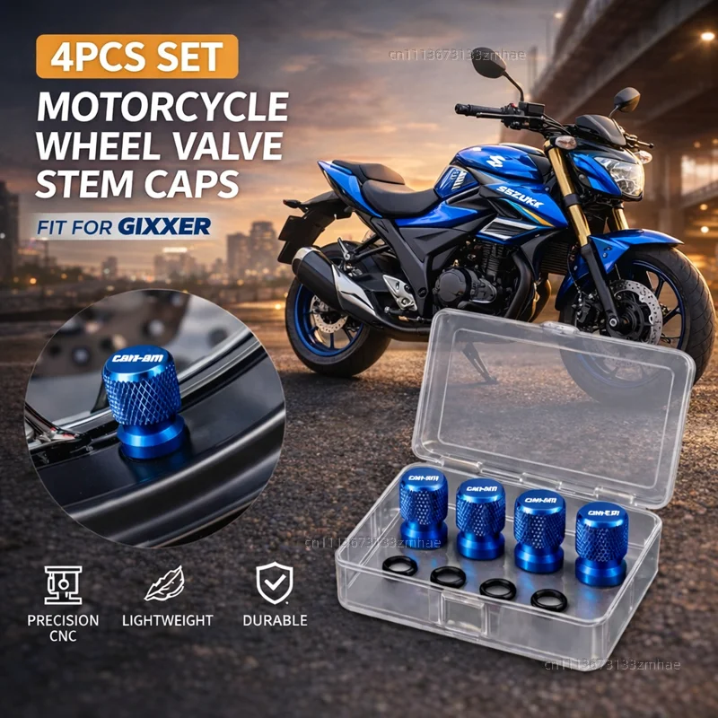 Para Gixxer 150 SF 150SF SF 250 SF250 GIXXER 155 250 2020 2021 Accesorios para Motocicleta Tapa de Válvula de Neumático de Aluminio CNC para Puerto de Aire