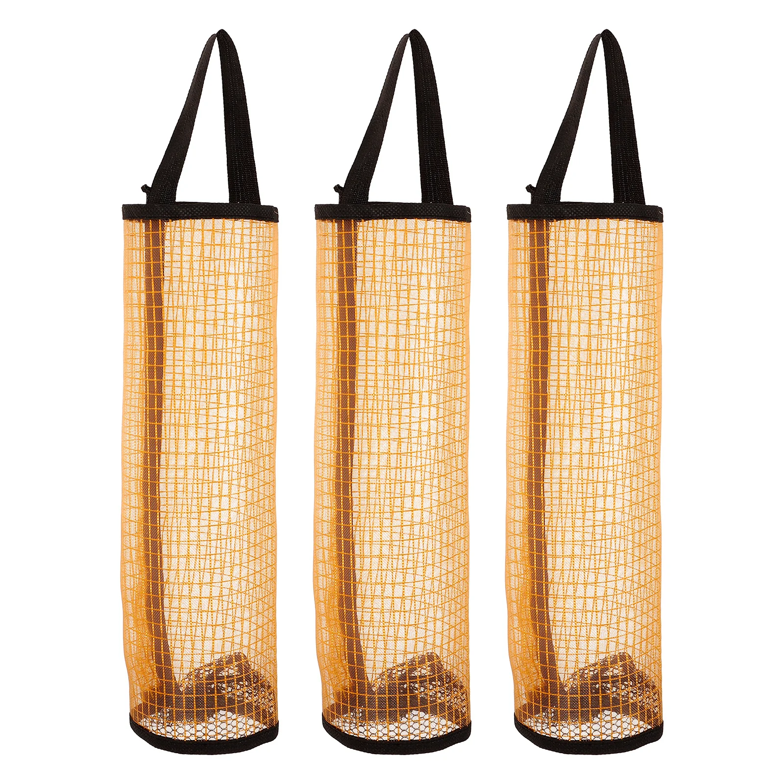 

3pcs Tennis Ball Storage Bags Yellow Large Capacity Wall Mountable Mesh Bag for Sports Balls Accessories Gifts Women