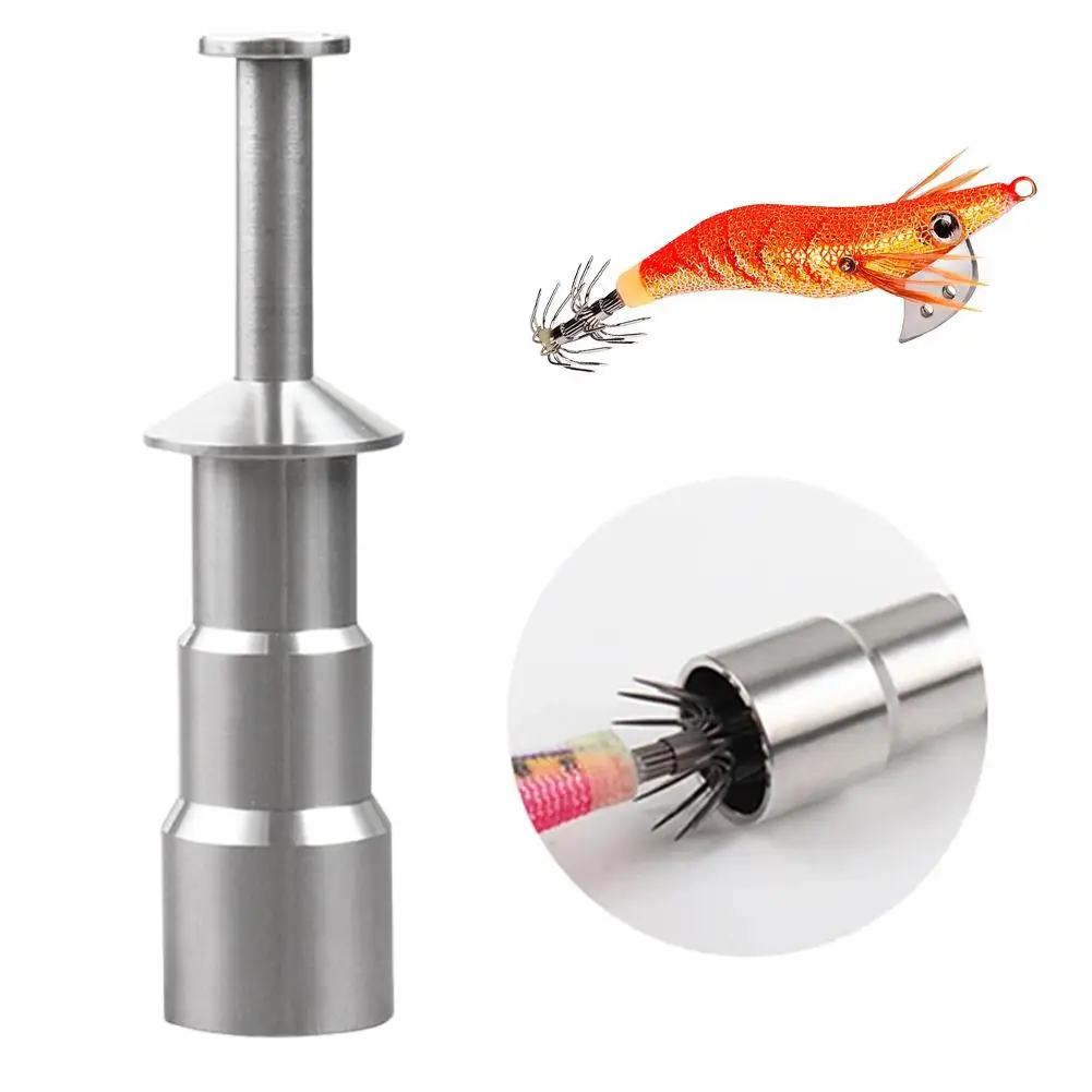 مصحح خطاف الحبار يمكن أن يستعيد خطاف الأخطبوط في خطاف إبرة معدات صيد سمك الشبوط أداة صيد السمك من الفولاذ المقاوم للصدأ #2