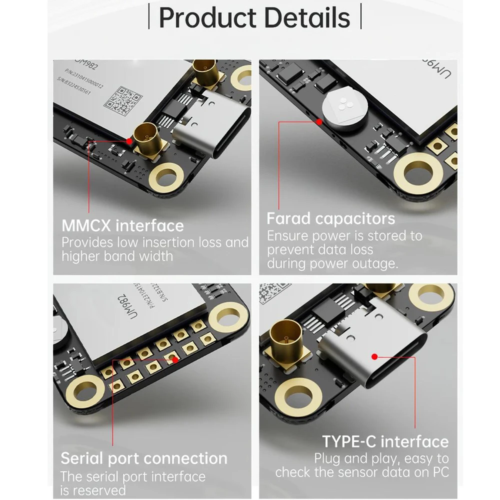 وحدة GPS-RTK UM980 UM982 GNSS وحدة تحديد المواقع RTK عالية الدقة UM960 BDS/GNSS كوكبة كاملة GNSS لوحة وحدة GPS #5
