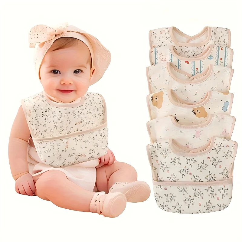 3 Pieces of Waterproof Baby Bibs, Cartoon Patterns, Multi-Purpose Use, Baby Drool Bibs, Children's Feeding Bibs, Suitable as Holiday Gifts for Newborns