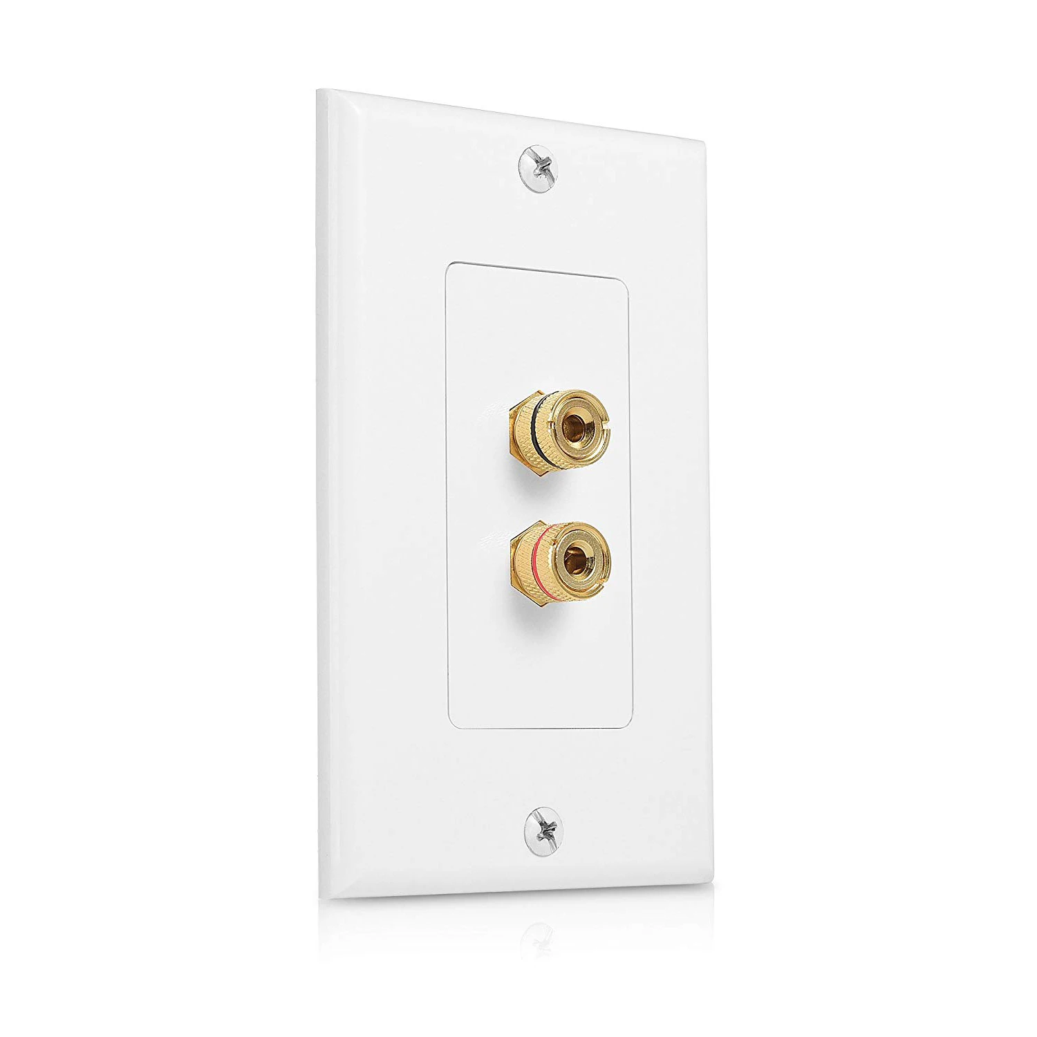 B03B-2 Posts Speaker Wall Plate Home Theater Wall Plate Audio Panel for 1 Speakers