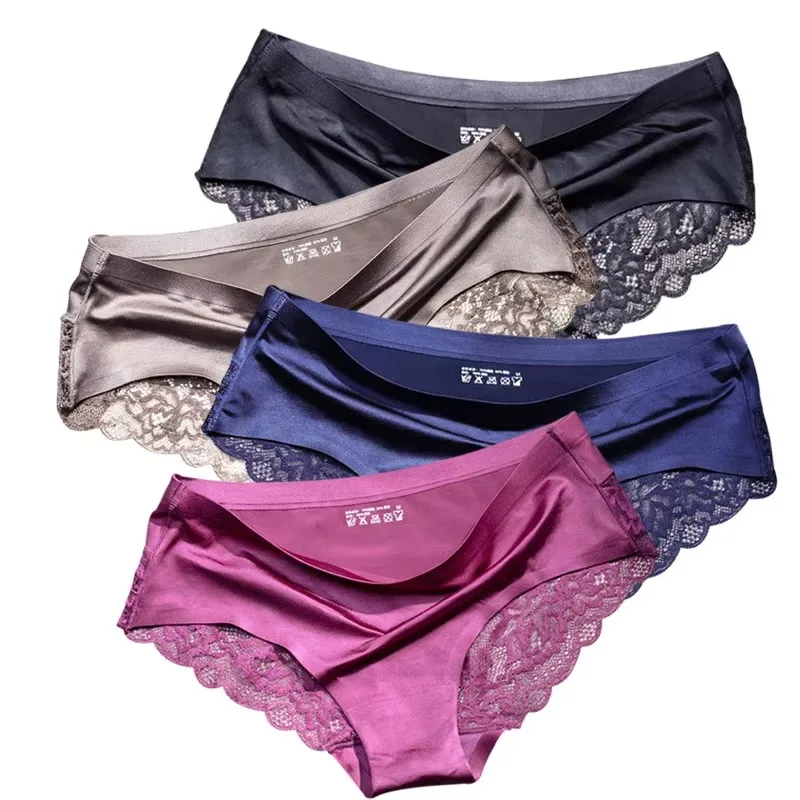 1/3/4Pcs  Lace Panties Women Seamless Ladies Underwear Lace Briefs Sexy Panties for Women Comfort Li