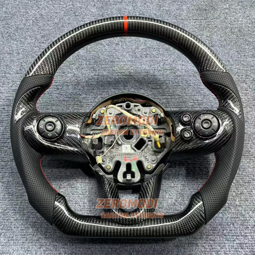 Real Carbon Fiber Steering Wheel For 2014+ BMW Mini JCW Cooper F54 F56 F60 F58 No Paddle