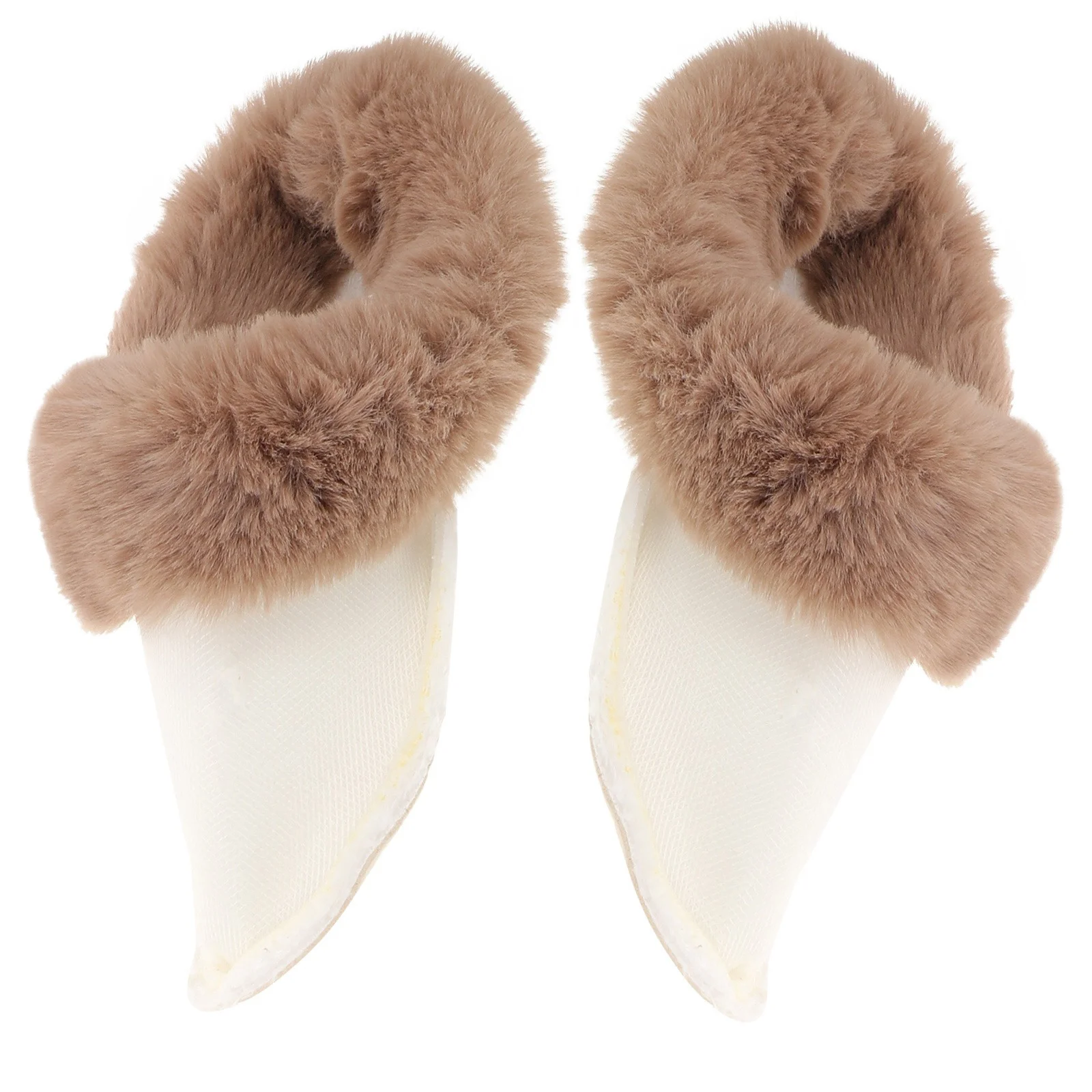 

1 Pair Furry Clog Liners: Removable Winter Shoe Inserts For Cold Weather Warm Insoles With Cushioned Cuff Size 42-43