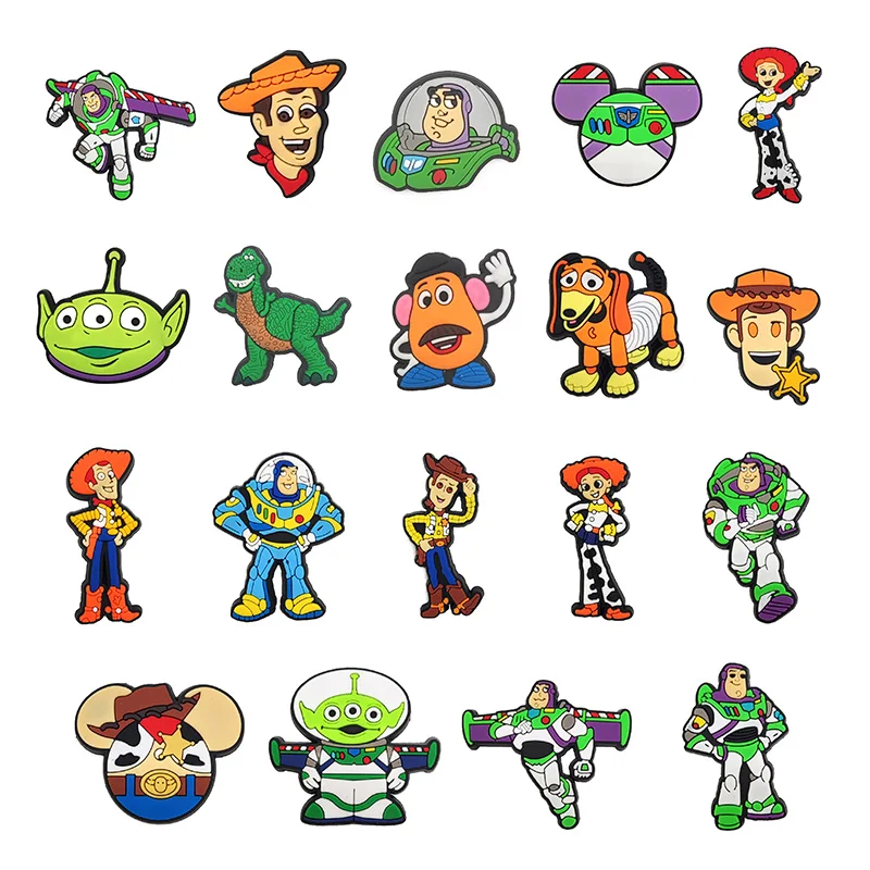 Disney Toy Story Series PVC shoe Charms Kids Accessories Coraline DIY Fit Clogs PVC Shoe Decorations Buckle Gifts image 2
