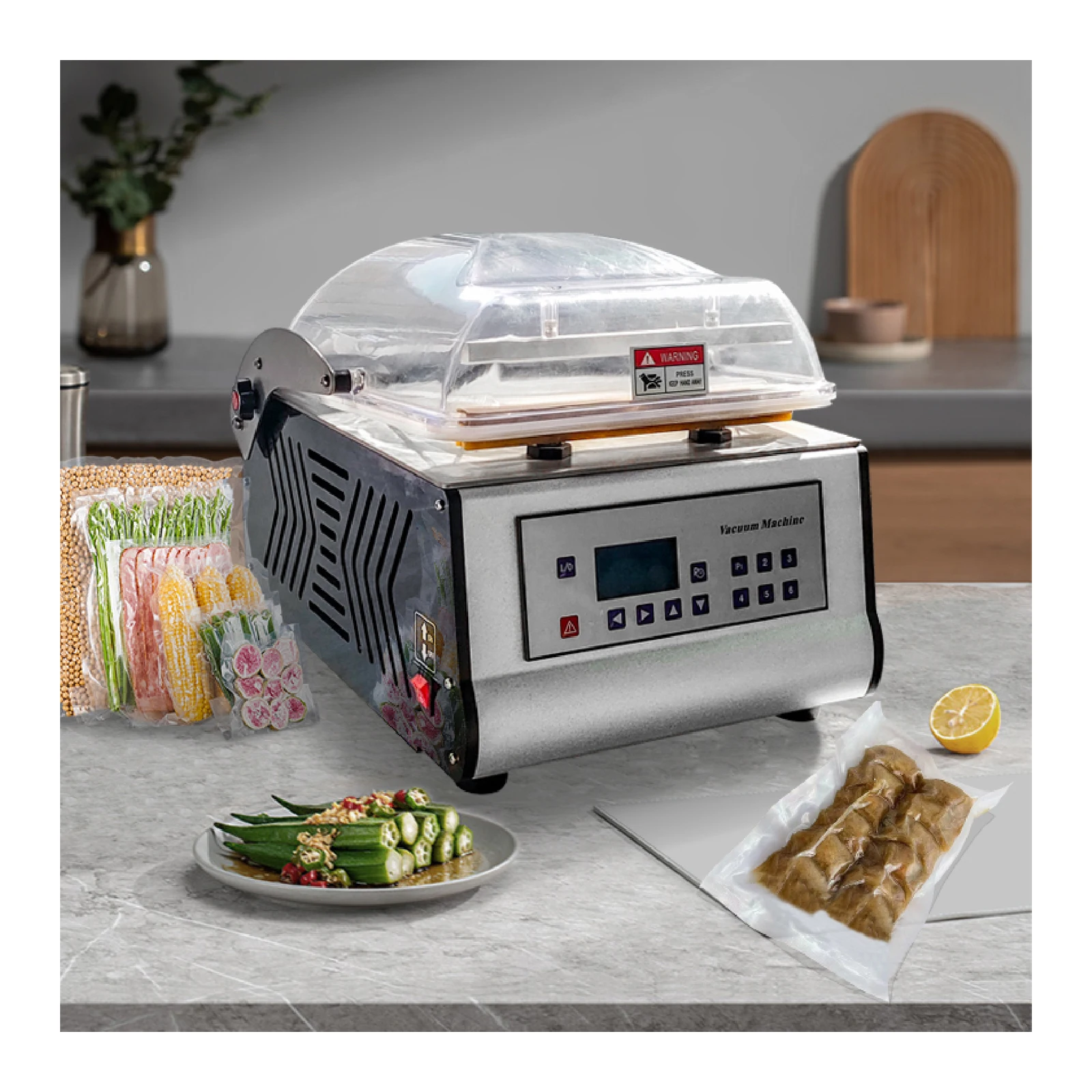 DZ-300T Single Chamber Top Automatic Vacuum Sealer Machine for Food Storage Retail Germany Vacuum Packing Machine