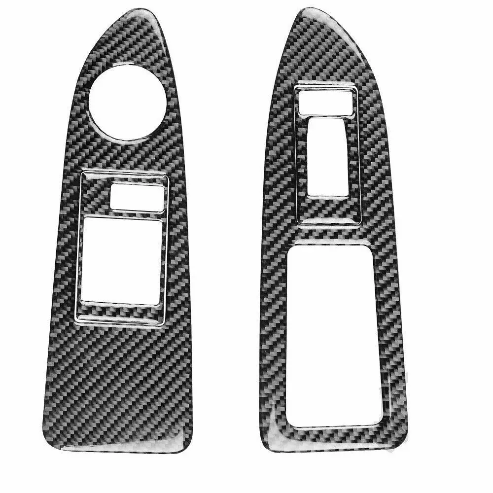 Carbon Fiber Car Door Window Switch Control Cover Trims for Dodge Challenger