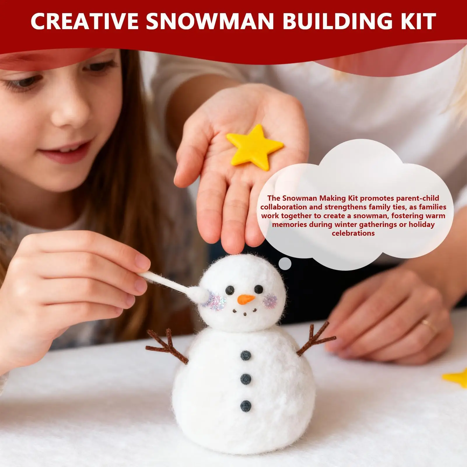 Bouw een sneeuwpop Kit Kerstversiering Grappige bouw sneeuwpop Kit Kerstknutsels voor kinderen Tieners Jongens Meisjes Familiefeest