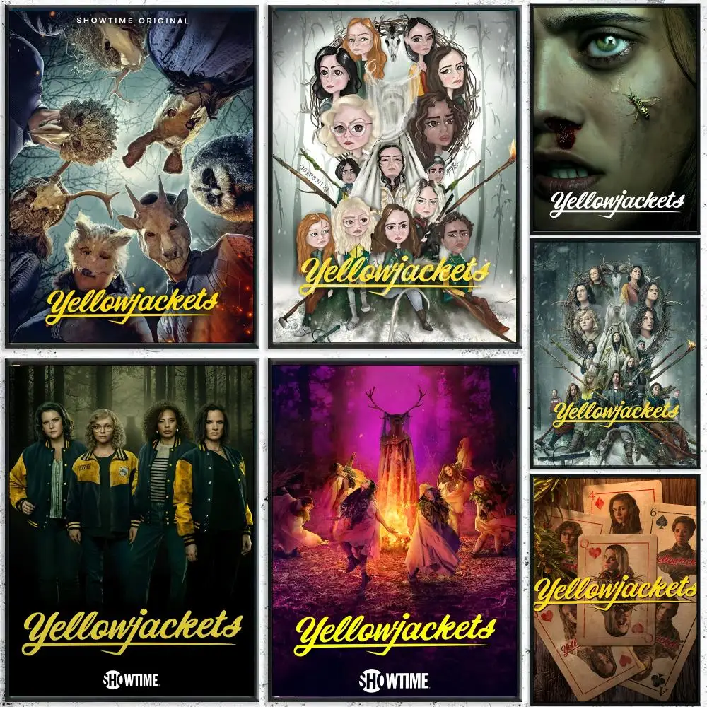 Horror Movie Y-Yellowjackets Poster Perfect Sticker Self Adhesive for Office Home Theater Wall Art Decor Fancy Gift
