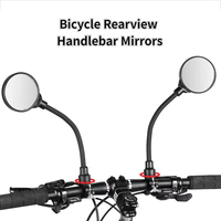 2pcs Bicycle Rearview Handlebar Mirrors Adjustable Mountain Road Bike Motorcycle Rear View Mirror  360° Rotatable Cycling Mirror