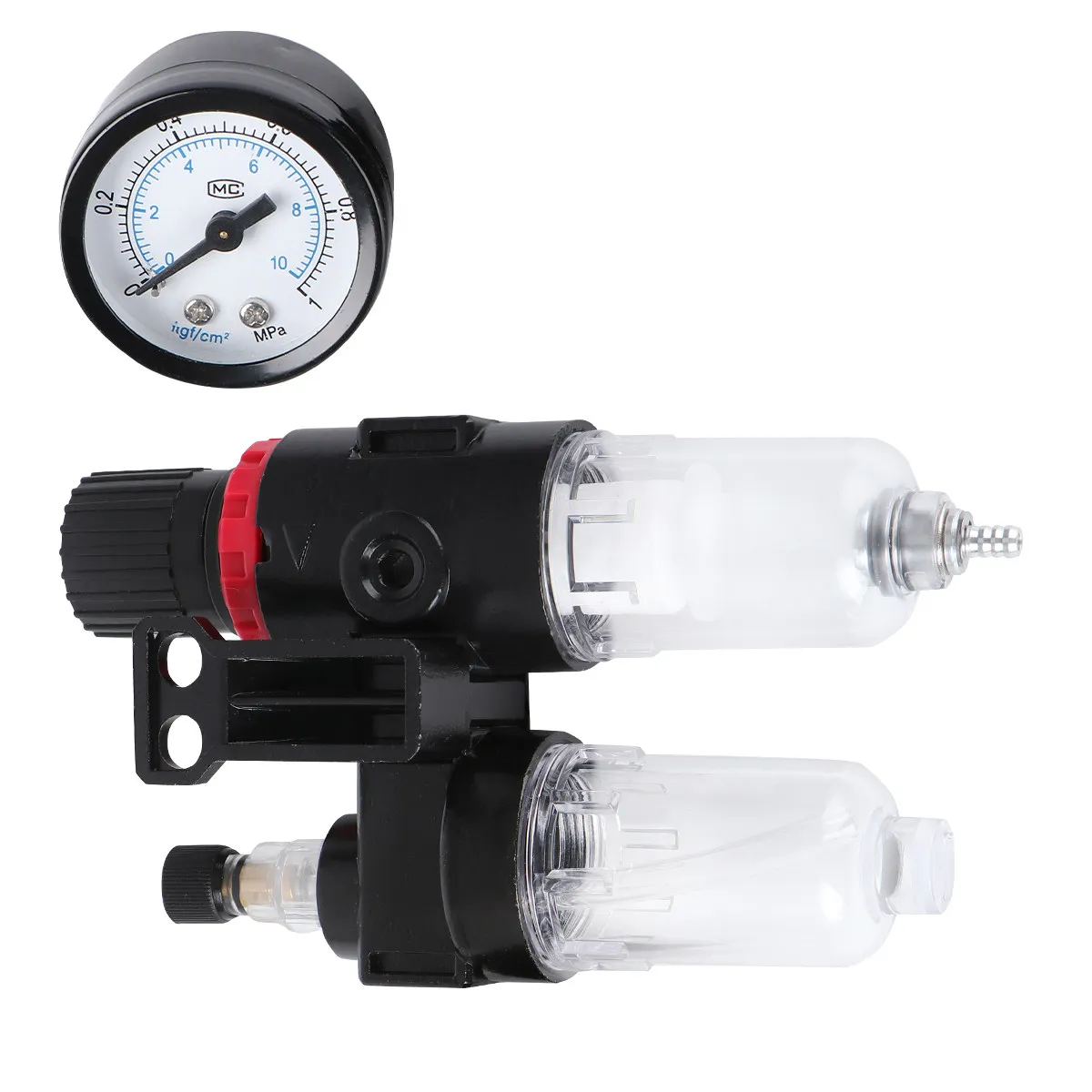 1Set Oil Water Separator Air Compressor Aluminum Alloy Filter Regulator Compact Design Automatic Water Discharge High Precision