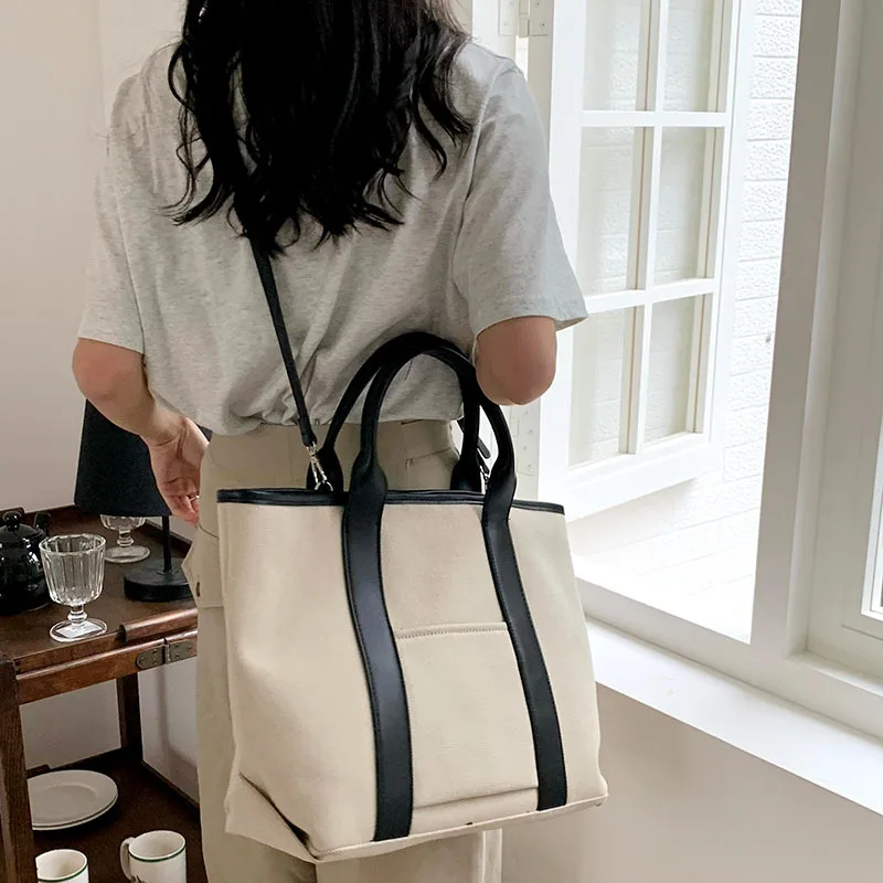 Casual Canvas Tote Bag  Women 2024 Oversized Single Shoulder Crossbody Bucket Bag Purses And Handbags