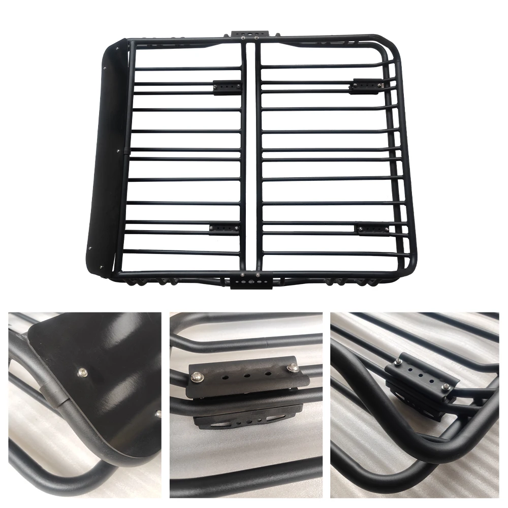 High Quality OEM install on crossbar car Luggage steel roof basket platform roof rack auto part outdoor