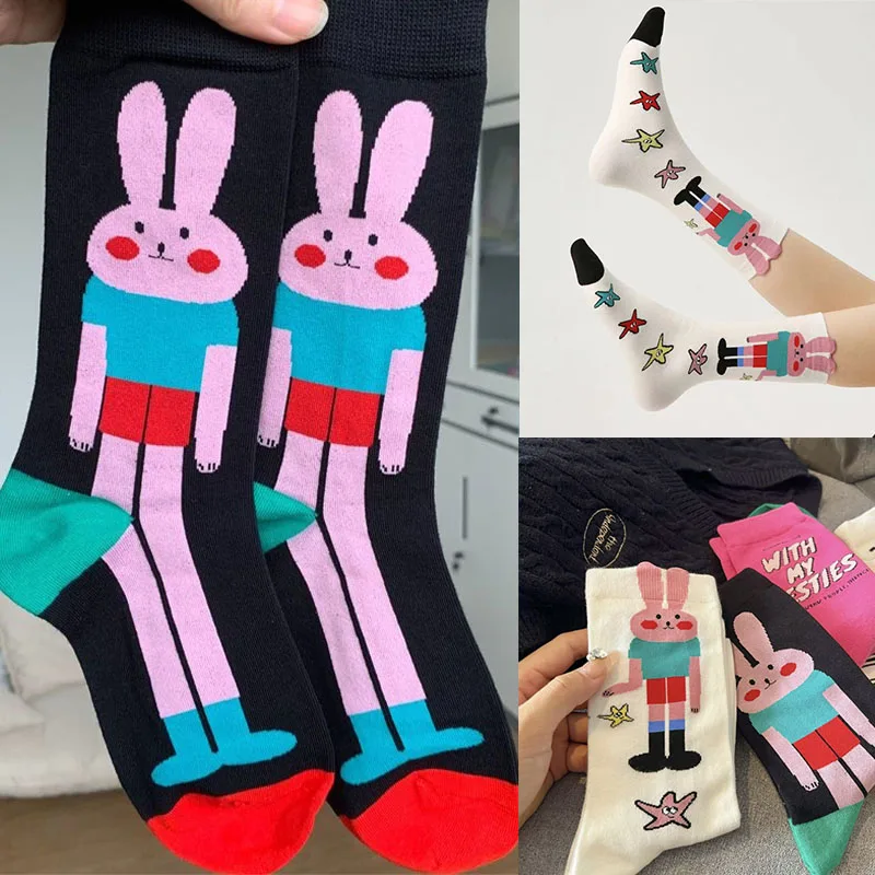 

Cartoon Cute Women Socks Y2K Casual Mid-Calf Socks Warm Weat Anti Odor Breathable Soft Sock Comfortable Clothes Accessories Gift