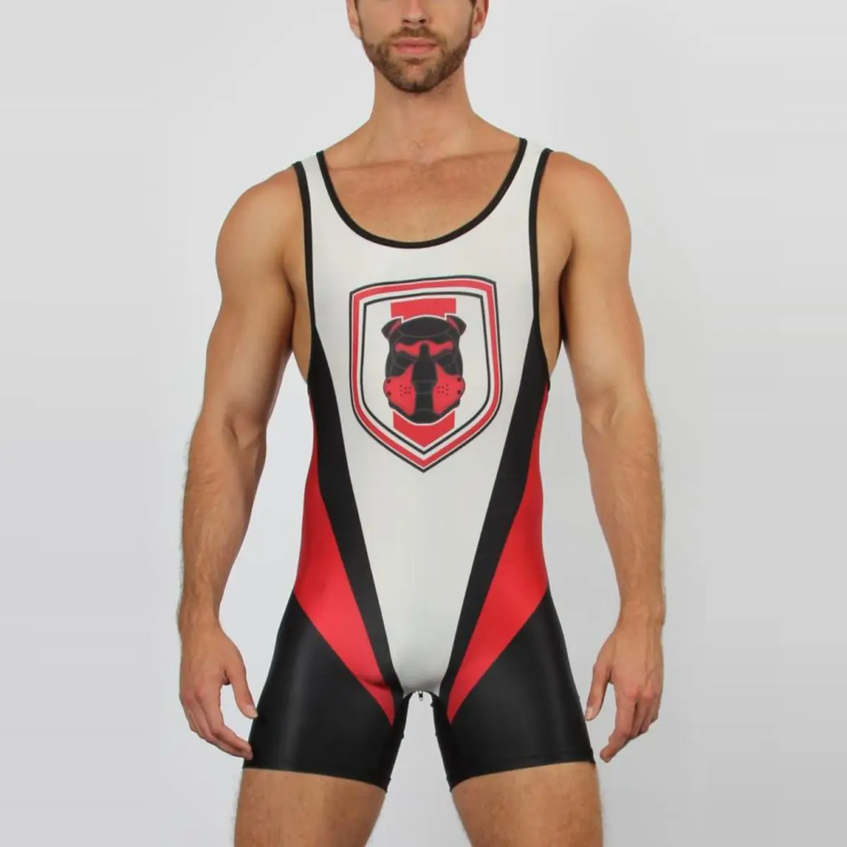 Maillot de dehors avec Fermeture Éclair au Dos pour Homme, Vêtement de Fitness, 1 Pièce, CB13