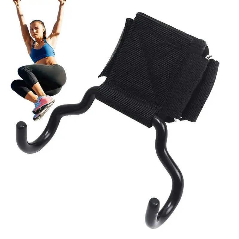 قفازات مقابض رفع الأثقال، مساعدة شديدة التحمل، خطاف شريطي للمعصم، معدات تدريب ذات قبضة ثابتة لآلة التجديف على صف الحديد