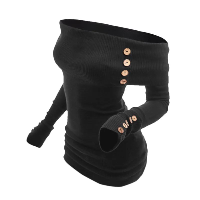 سترة نسائية من Dressfo بدون أكتاف، سترة عصرية كاجوال بأزرار وهمية بلون سادة وأكمام طويلة