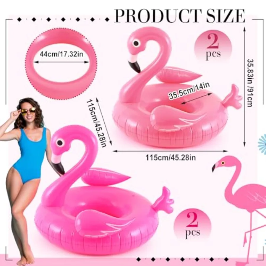 Pool Floats For Adults Summer Beach Party Decorations Pink Inflatable Raft Made Of Vinyl With Extra-Thick Material And UV Prote