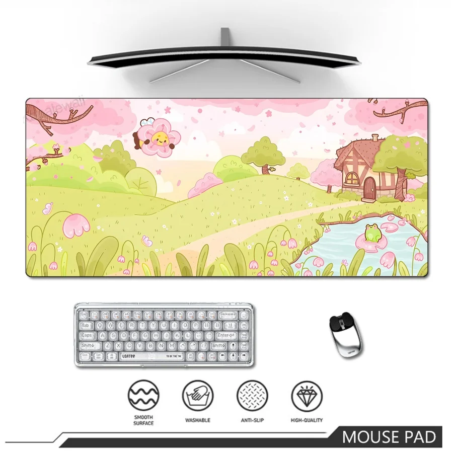 mouse pad 1200x600 large Mousepad Colorful cartoon cute Desk Mat  Non-Slip Durable Keybaord Gaming mousepad office Table Mat