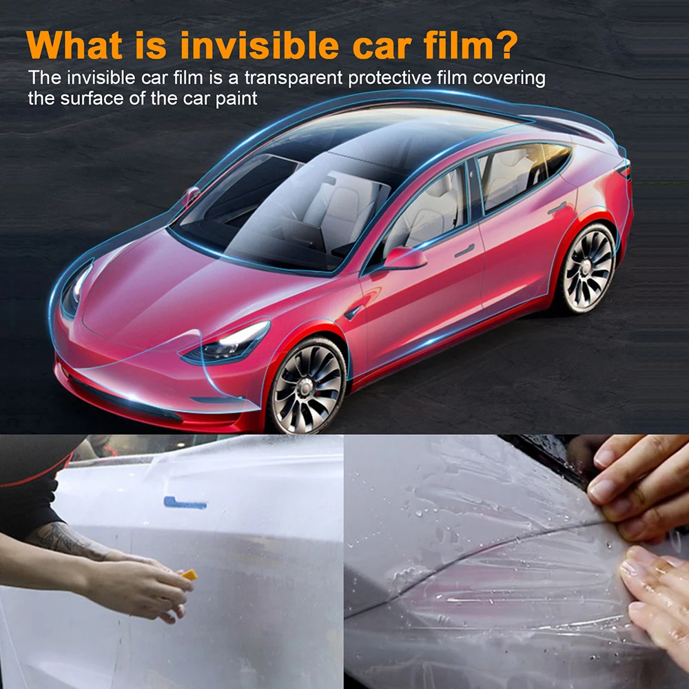 Paint Protection Film for Tesla Model 3 2020-2023 8.5thick Pre Cut Car Clear TPU PPF Kit Transparent Sticker Auto Decoration