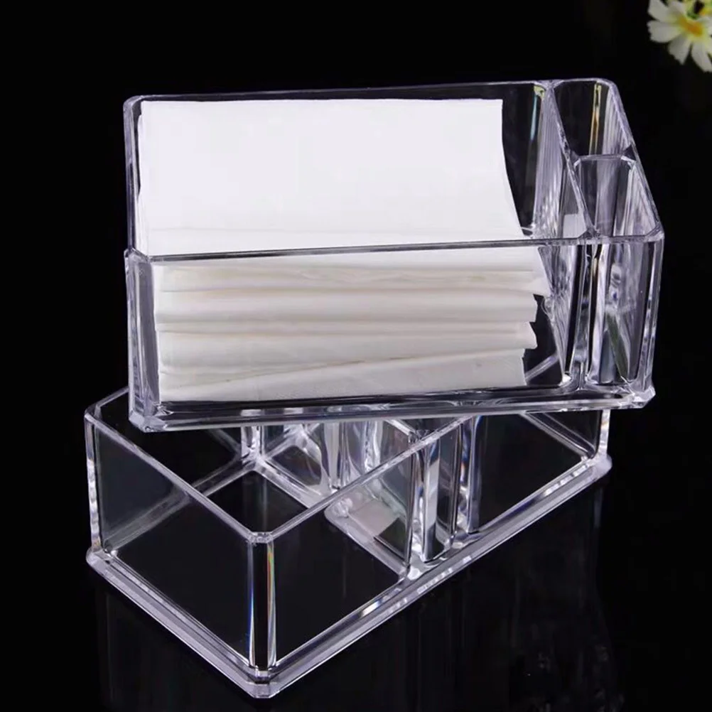 

2Pcs Modern Acrylic Tissue Box Holder Simple Design Space-Saving Napkin Case for Living Room Bedroom Tabletop Decoration