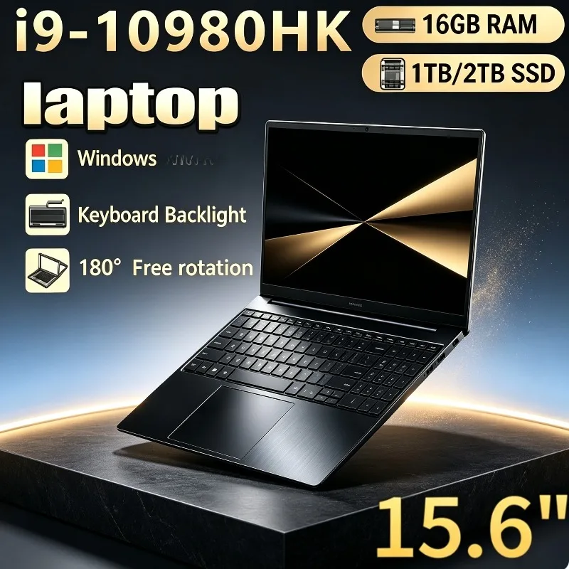 Intel Core i9-10980HK 15.6" Gaming Laptop, 16GB/32GB DDR4 RAM, 1TB SSD, Portable High-Performance Notebook PC for Gamers, Power.